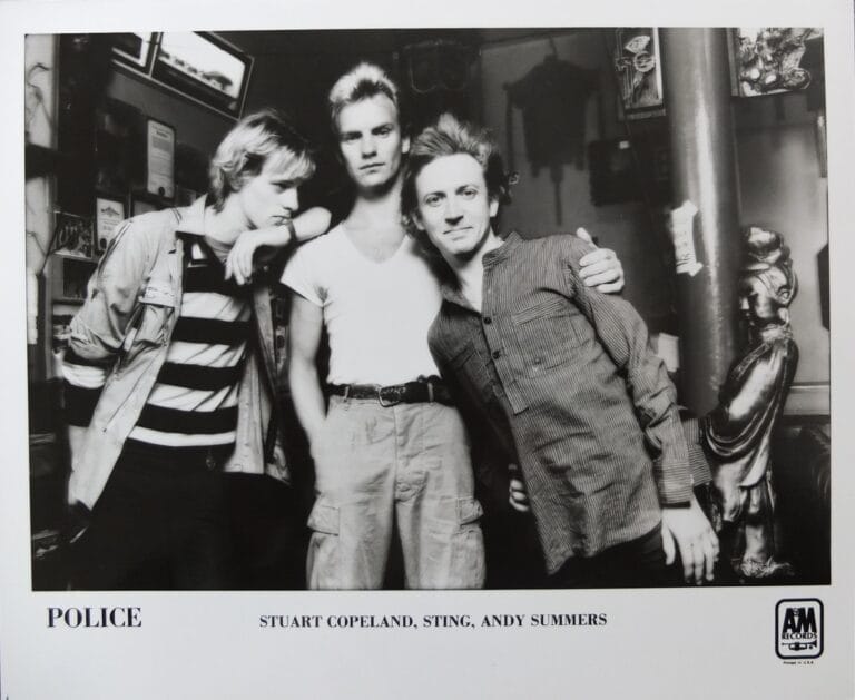 The Police en 1979 publicitando su disco Regatta de Blanc, que contiene hits como Message in a Bottle que han generado mucho dinero en derechos de autor