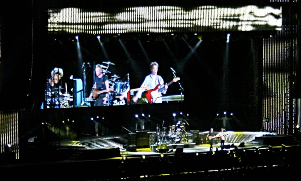 The Police en concierto, ejerciendo derechos de comunicación pública