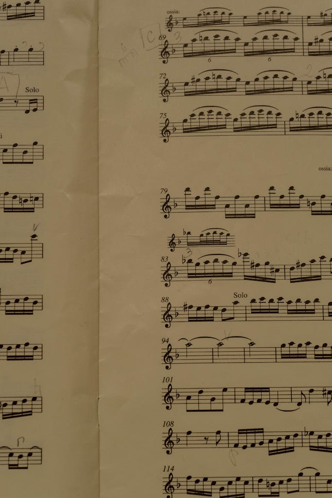 Composición musical representada en solfeo