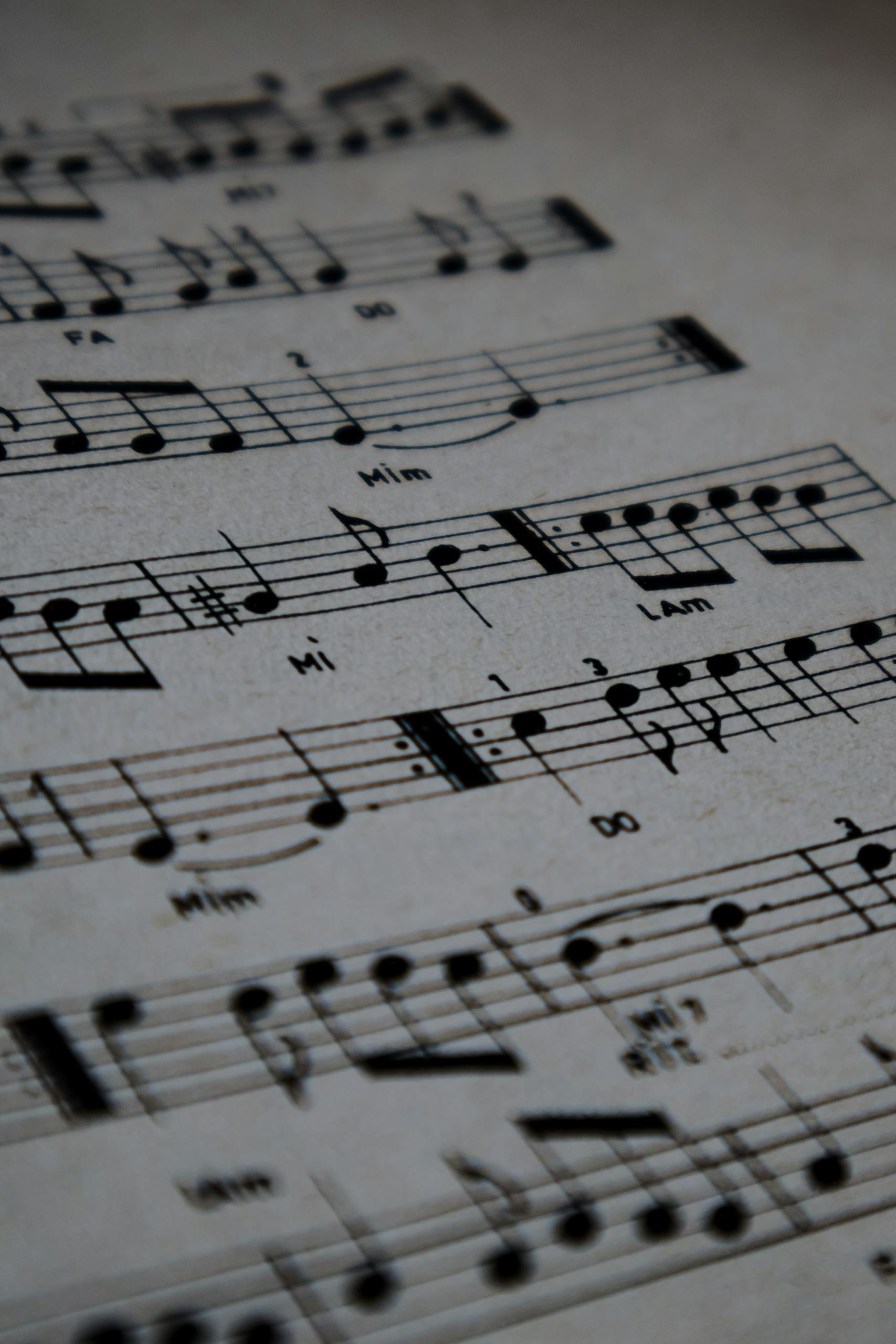 Partitura que simboliza una obra musical protegida por derechos de autor